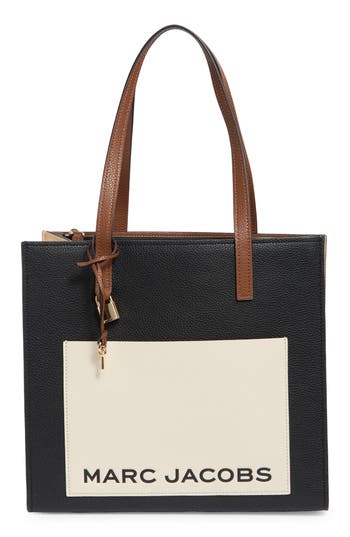 Marc Jacobs Mini Grind Leather Tote In Black Multi