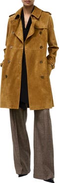 Burberry Kensington Suede Trench Coat
