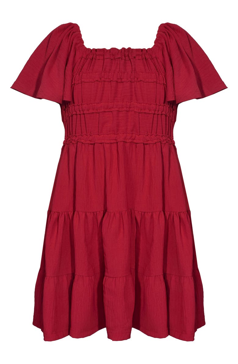 Iris & Ivy Kids' Flutter Sleeve Dress, Main, color, Red