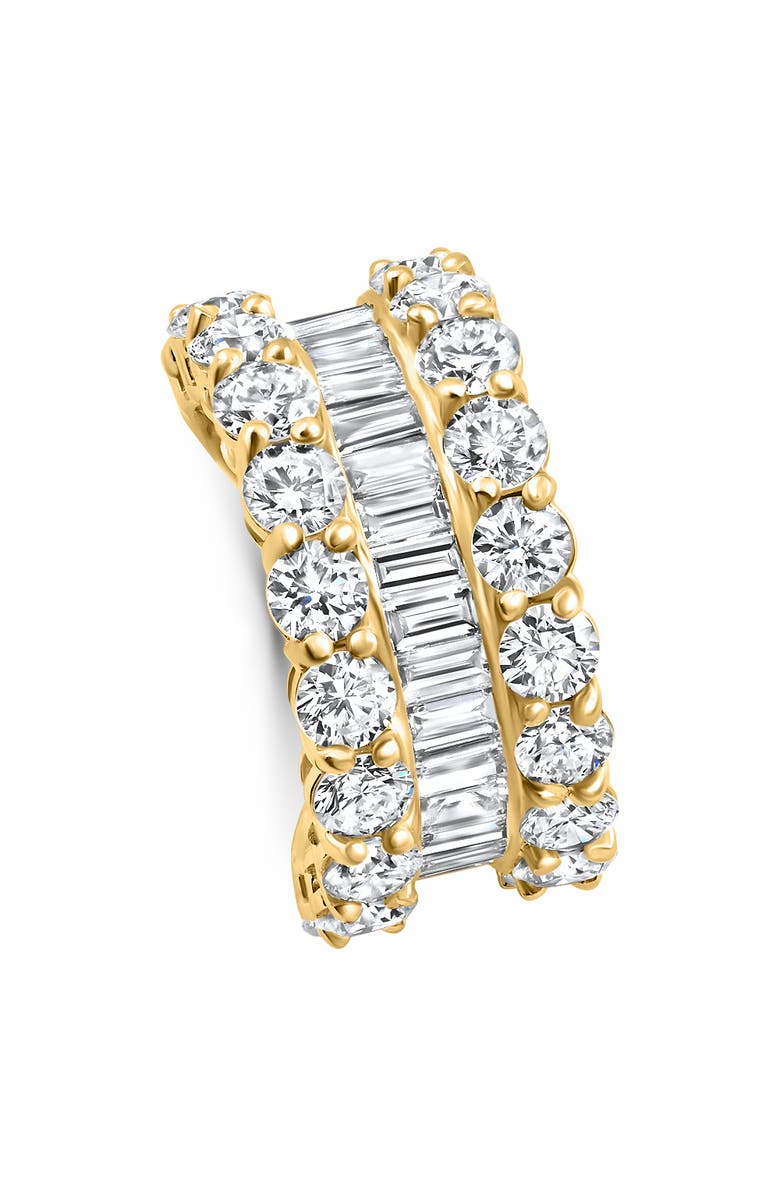 Bliss Diamond 7.50Ct Wide Diamond Ring Stackable Anniversary Ring Gold Lab Grown, Alternate, color, 10K Yellow Gold
