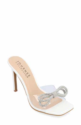 Journee Collection Fenella Embellished Clear Strap Stiletto Sandal