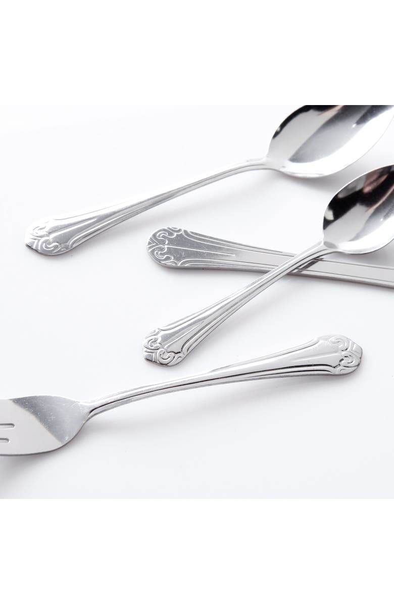 Gibson Home Mariano 24 Piece Flatware Set, Alternate, color, Metallic Silver