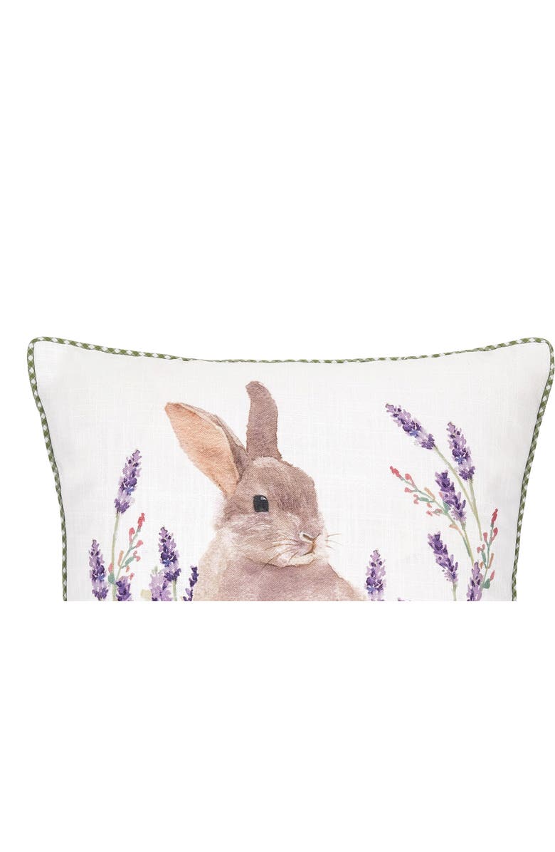C&F Home Lilac Rabbit Accent Pillow, 16" x 16", Alternate, color, White