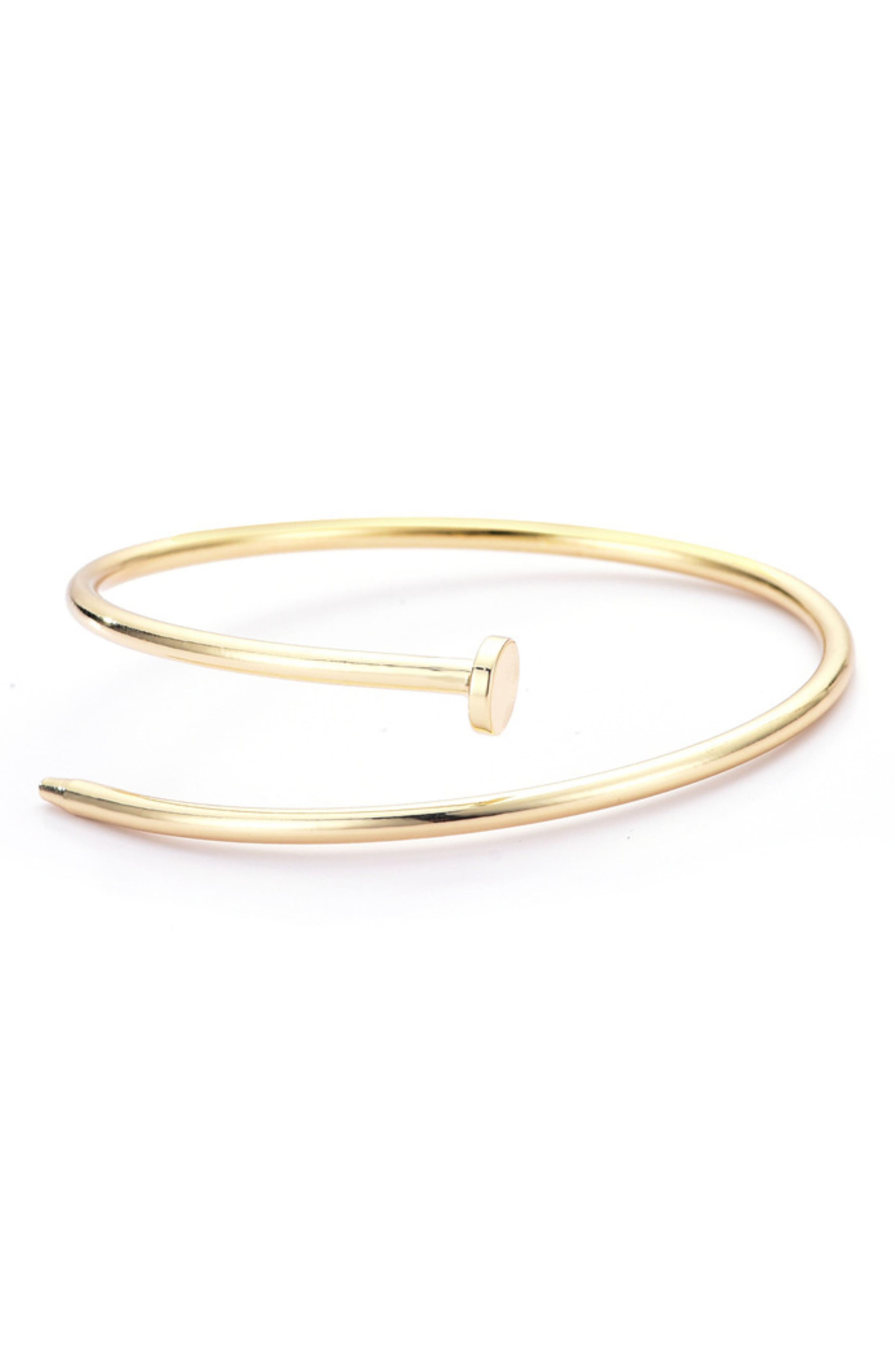 Adornia Thin Nail Cuff Bracelet