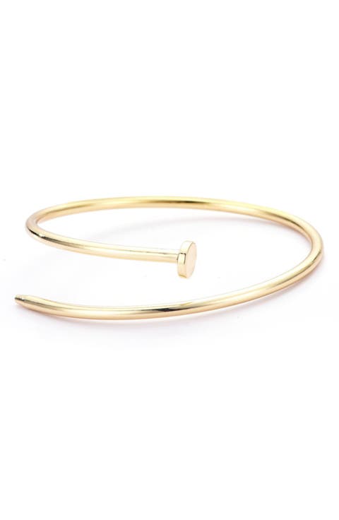 Thin Nail Cuff Bracelet
