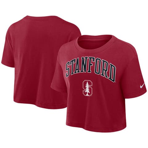 Women's Nike Cardinal Stanford Cardinal Athletic Prep Arch Performance Cropped T-Shirt