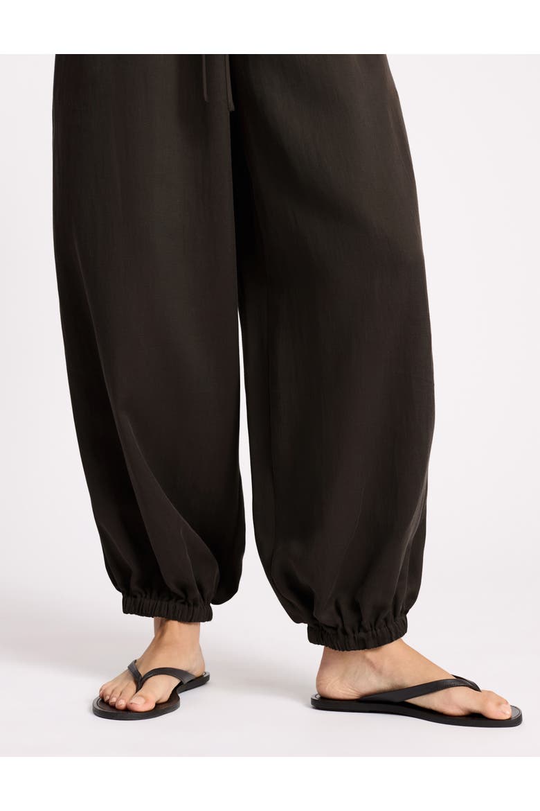 Tencel Balloon Leg Jumpsuit, Alternate, color, Chocolate