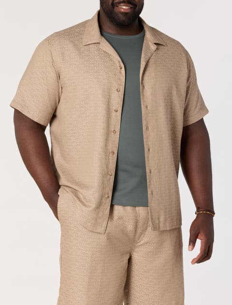 Big & Tall Resort Textured Sport Shirt