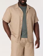 Society of One by DXL Big & Tall Resort Textured Sport Shirt