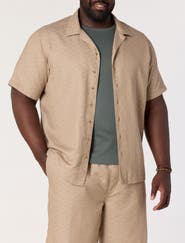 Society of One by DXL Big & Tall Resort Textured Sport Shirt