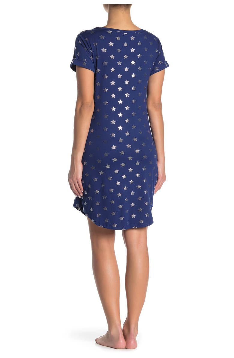 Tart Foil Printed Maxi Sleep Shirt, Alternate, color, 