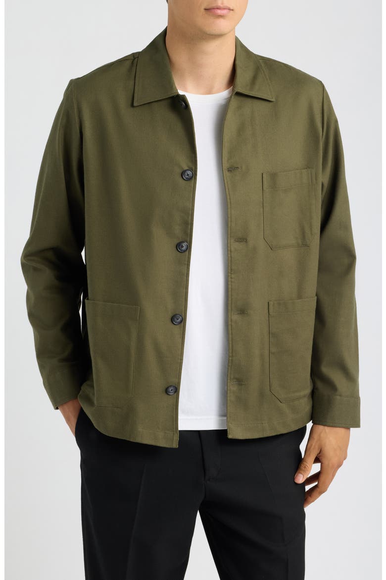 Cal Relaxed Fit Shirt Jacket, Main, color, OPEN GREEN