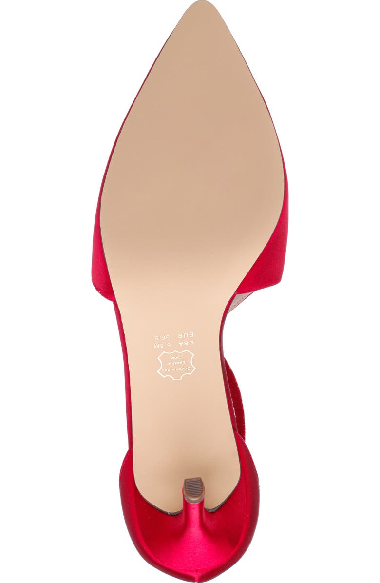 Nina Netta Ankle Strap Pointed Toe Pump, Alternate, color, Red Rouge