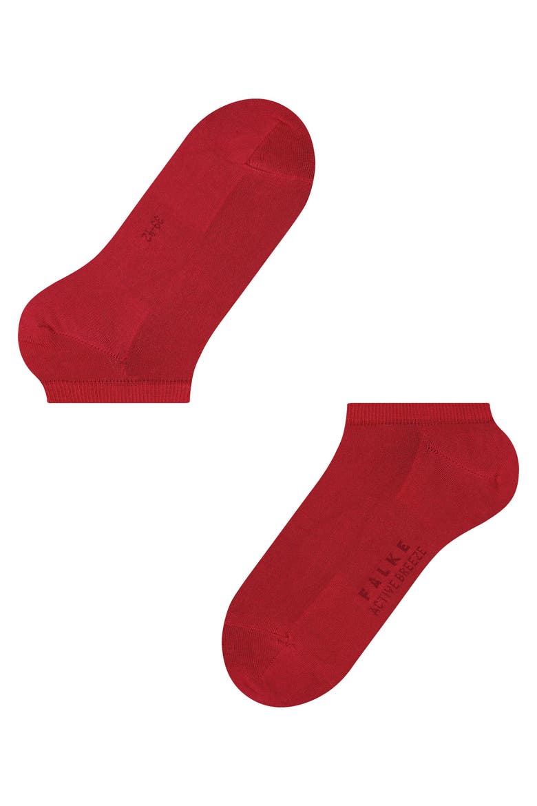 Active Breeze Cooling Sneaker Socks, Alternate, color, Scarlet