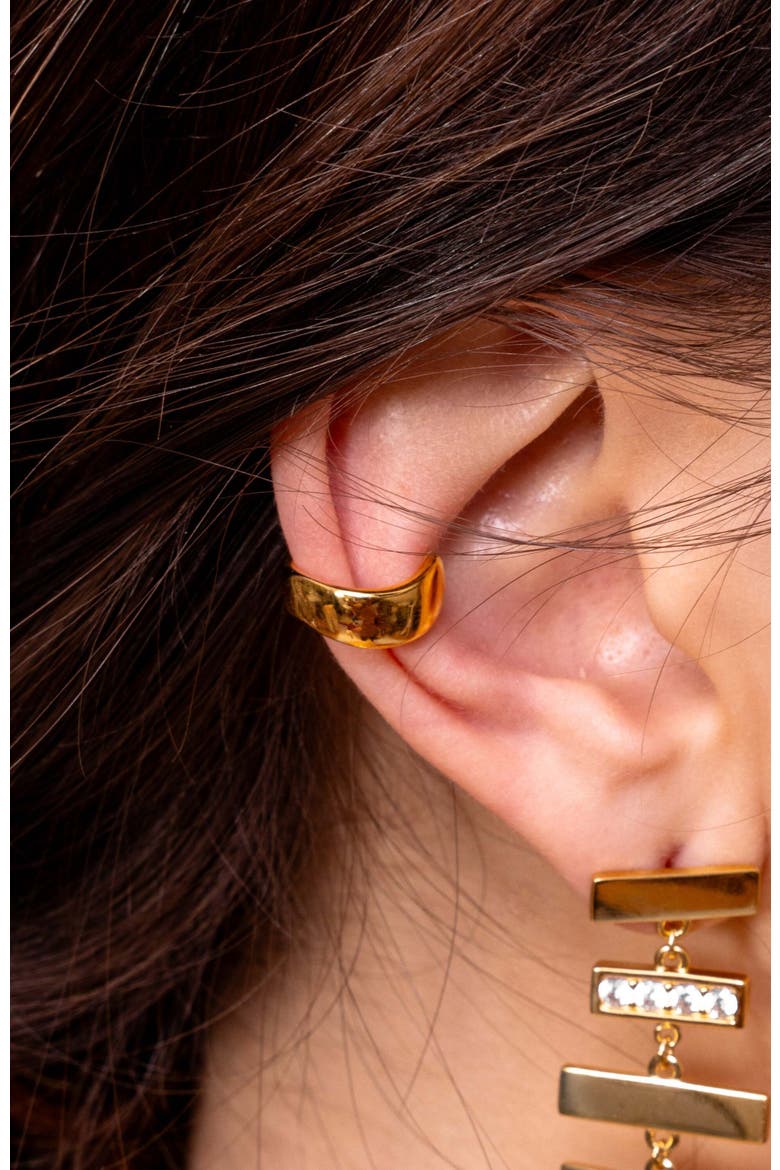 Flat Plain Cuff, Alternate, color, Gold