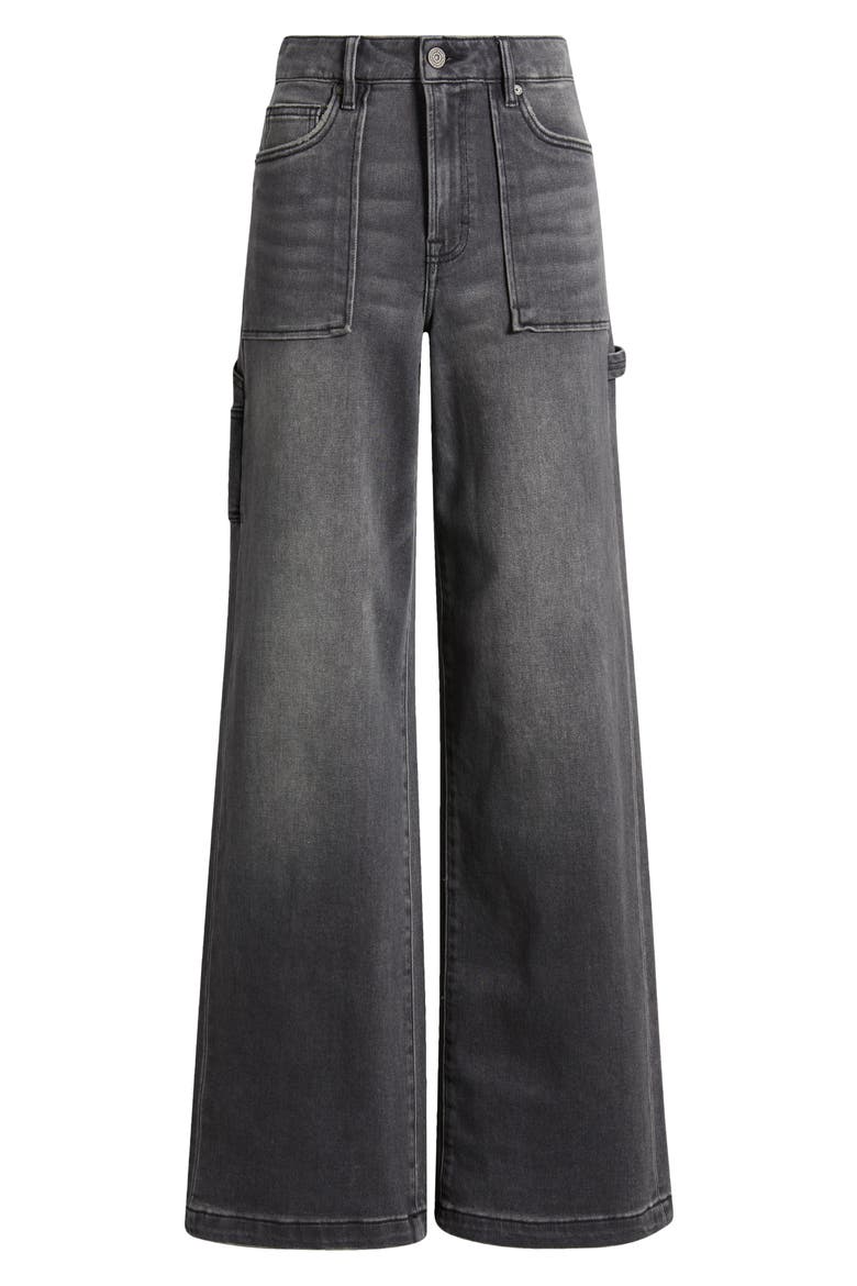 High Waist Carpenter Jeans, Alternate, color, GREY
