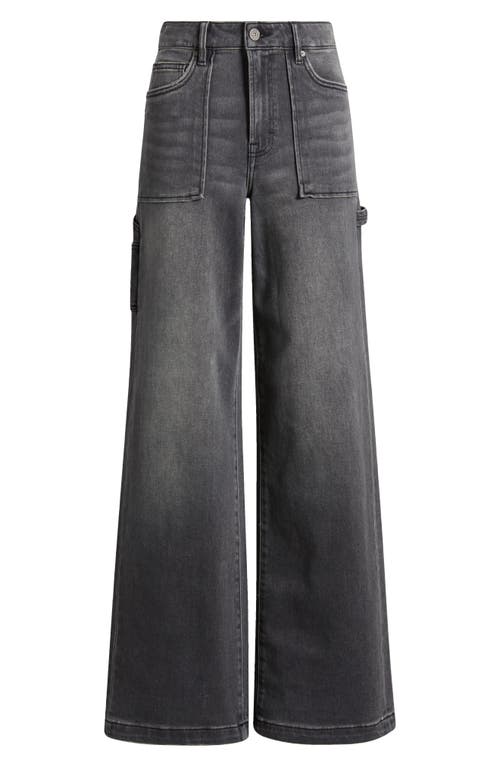 Hidden Jeans High Waist Carpenter Jeans In Grey