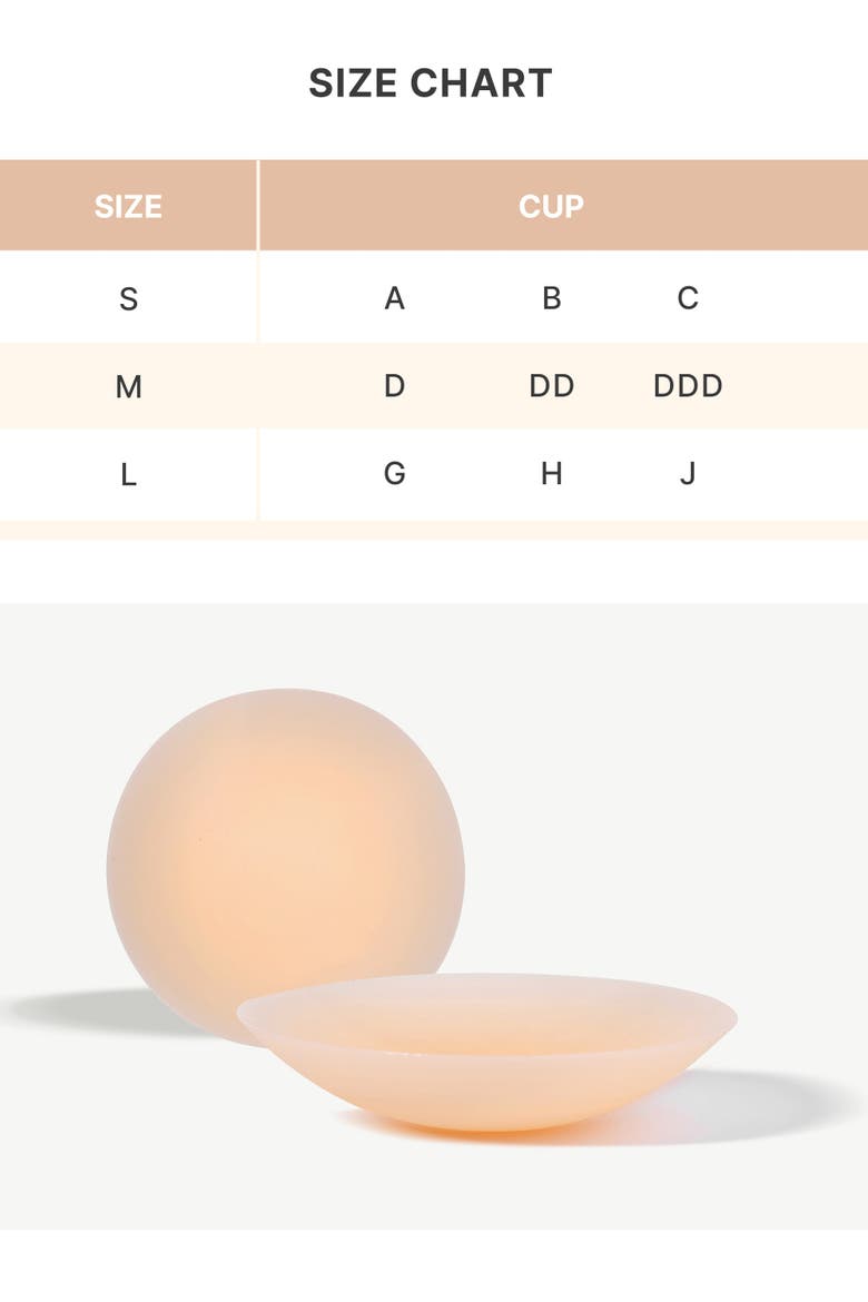 Tapered Edge Seamless Silicone Nipple Covers, Alternate, color, Beige