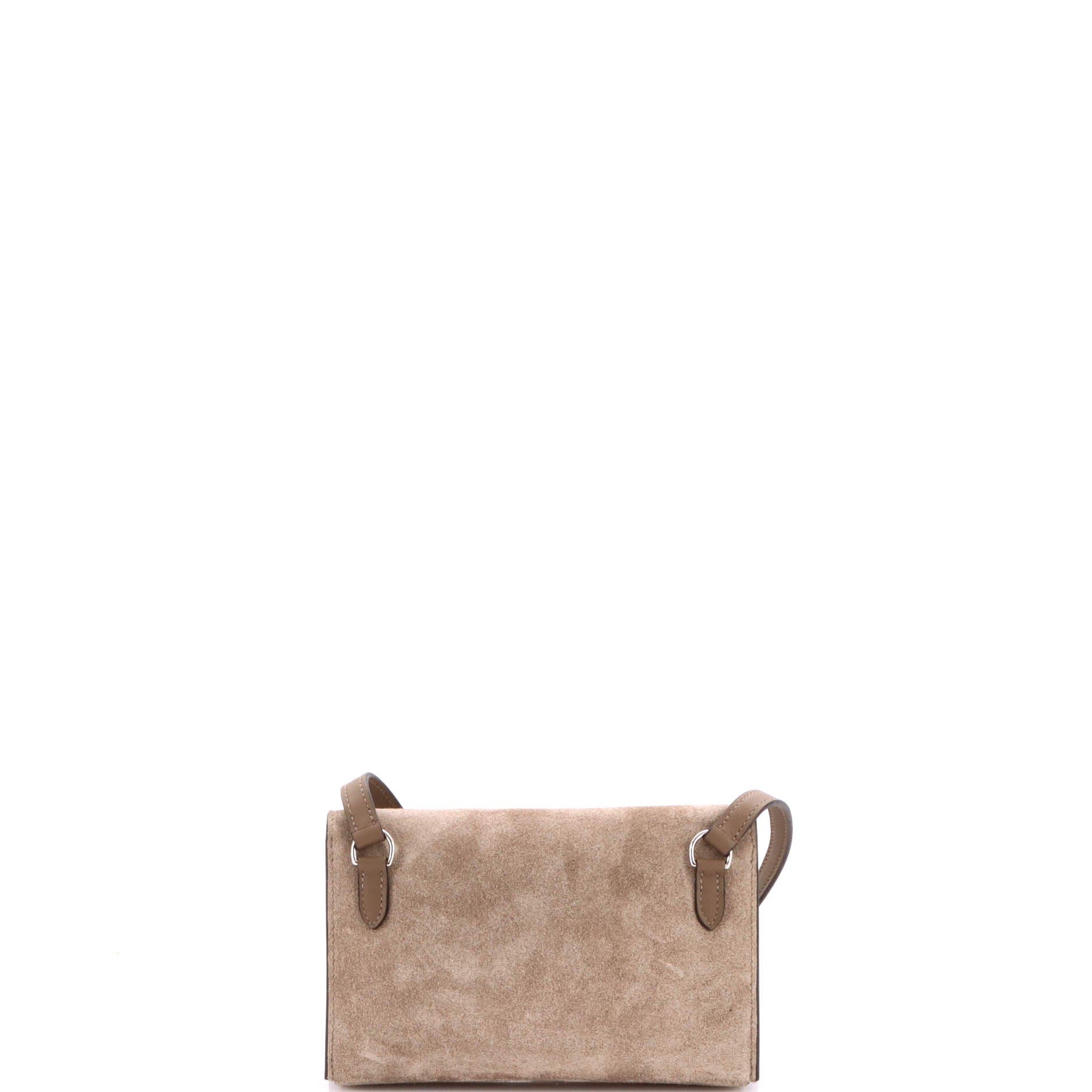 Pre-Owned Hermes Hermesnap Wallet Bag Grizzly and Swift, Alternate, color, Etoupe