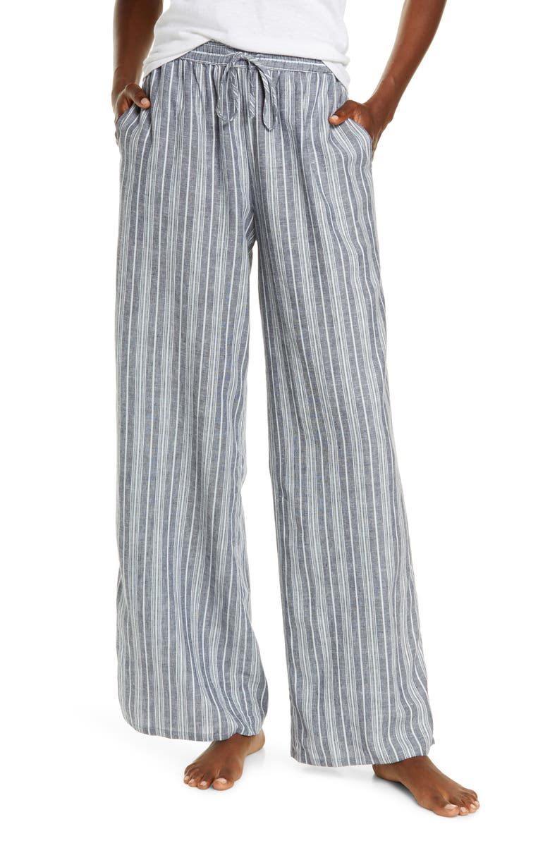 Nordstrom Romantic Linen Blend Pajama Pants, Main, color, 