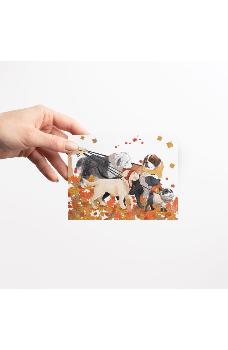 Ramus & Co Fall/Halloween Greeting Cards "Fall Dogs Walk", Alternate, color, Multi-Pack