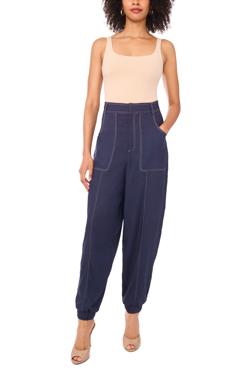 Halogen<sup>®</sup> Denim Barrel Joggers, Alternate, color, Dark Indigo