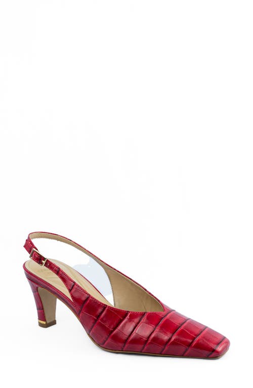 Kenneth Cole Meilani Slingback Pump In Cherry Croco
