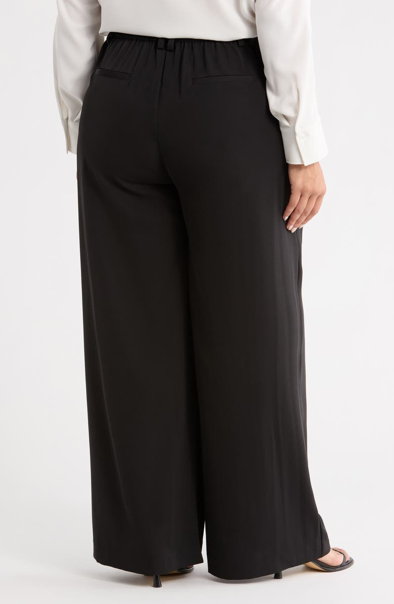 Lysse Darcy Pleated High Waist Wide Leg Pants, Alternate, color, Black