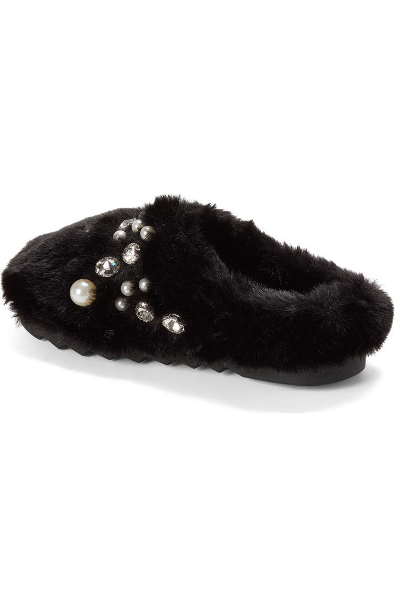 DEARFOAMS Annabelle Pile Clog with Embellishment, Alternate, color, Black