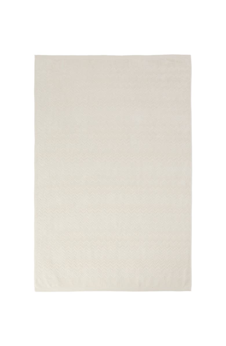 Missoni Home Chalk 150x100 Cm Beach Towel In Zigzag Cotton Terry Cloth, Alternate, color, Brown