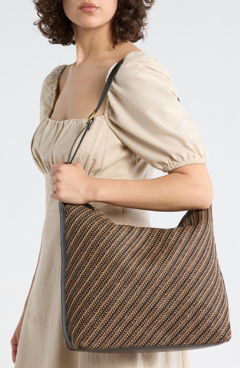 Vince Camuto Paula Shoulder Bag, Alternate, color, Black Natural
