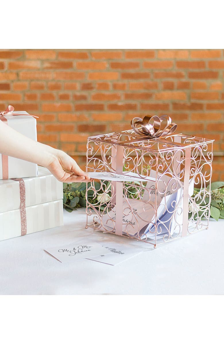 Cathy's Concepts Rose Goldtone Plate Card Holder, Alternate, color,