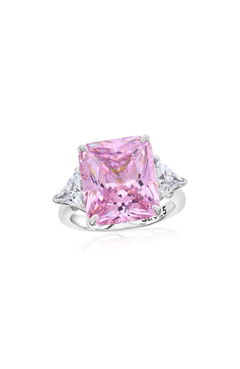 SUZY LEVIAN Gala Cubic Zirconia Engagement Ring, Main, color, Pink