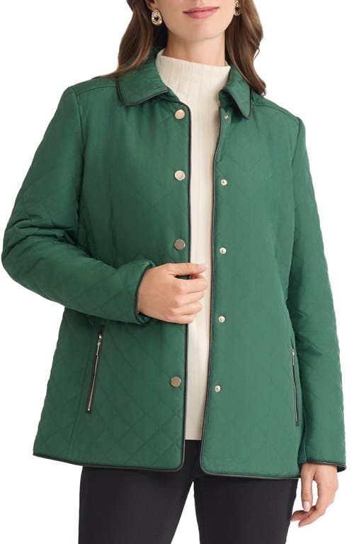 Jones New York Quilted Jacket In Green