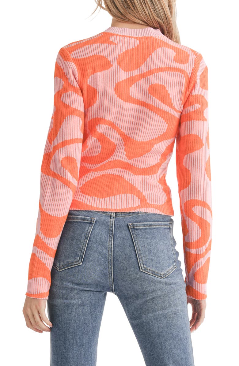 All in Favor Swirl Pattern Rib Sweater, Alternate, color, 