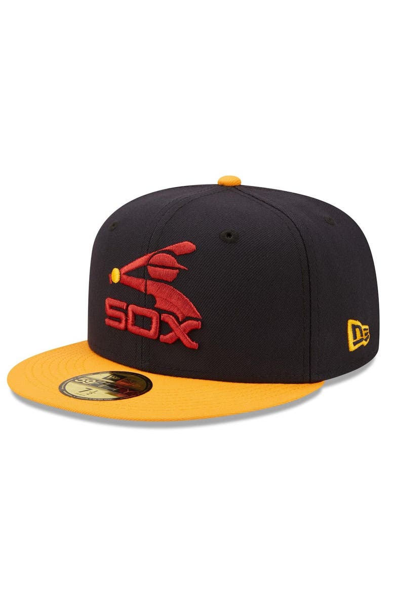 New Era Men's New Era Navy/Gold Chicago White Sox Primary Logo 59FIFTY Fitted Hat, Alternate, color, Navy