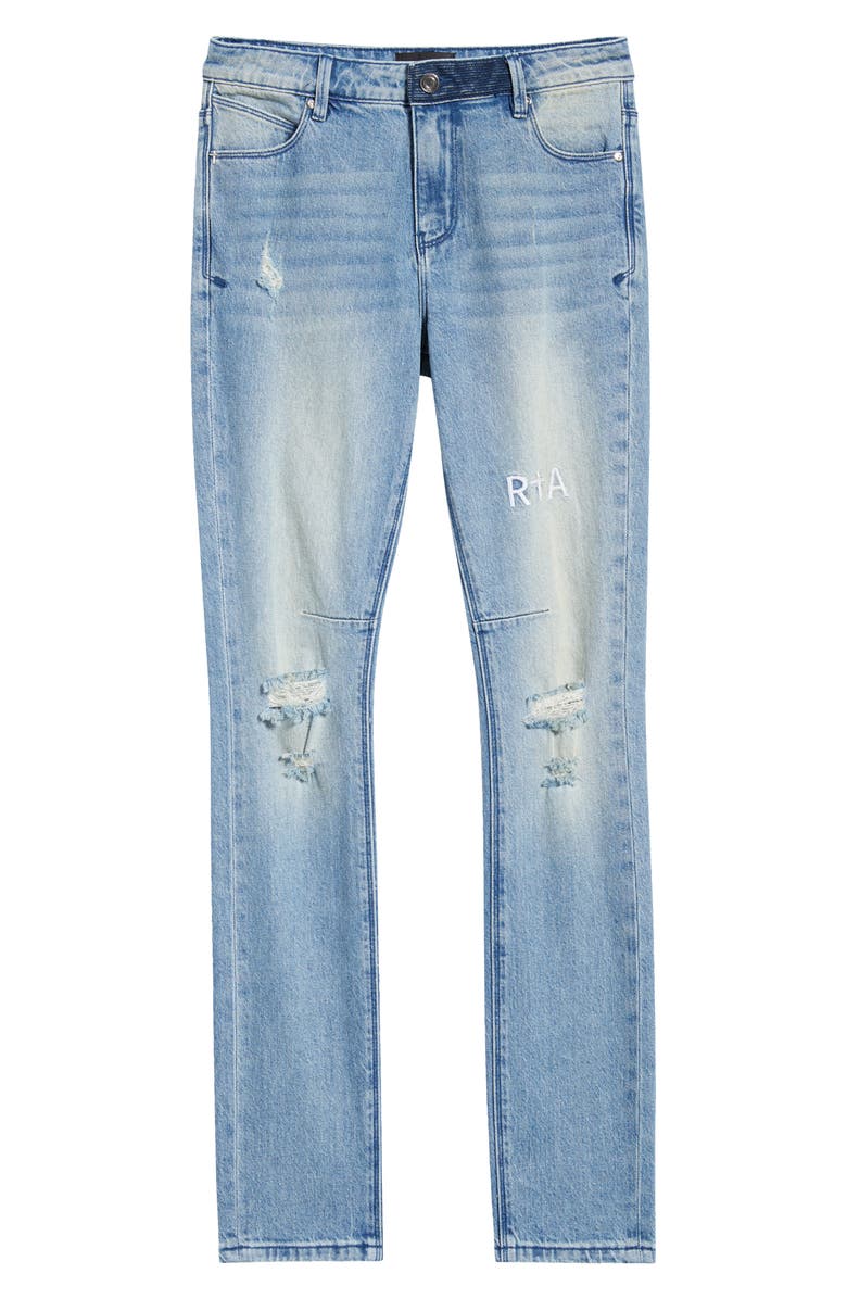 RtA Bryant Mid Rise Distressed Skinny Jeans, Main, color, 