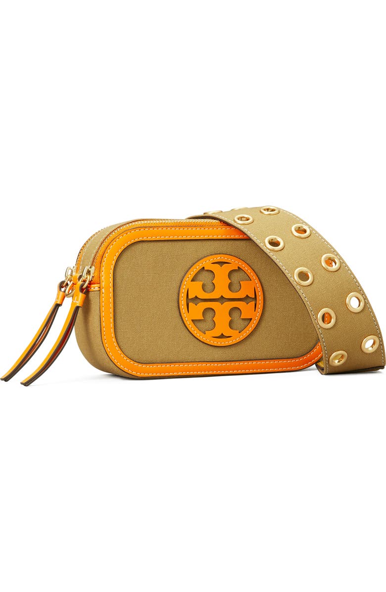 Tory Burch Mini Miller Cotton Canvas Crossbody Bag, Alternate, color,
