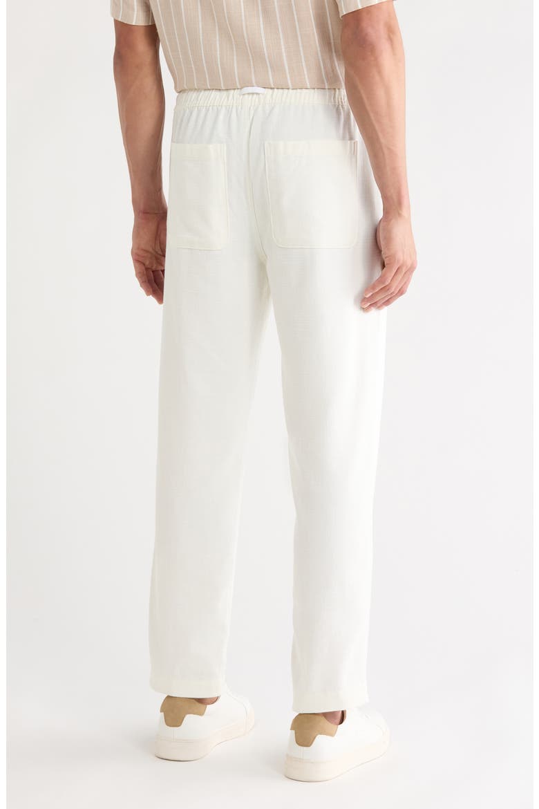 Textured Drawstring Pants, Alternate, color, OYSTER WHITE