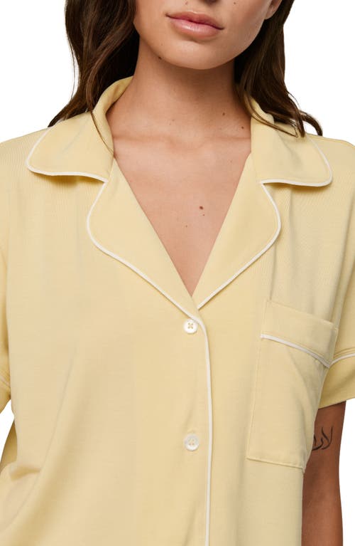 Eberjey Gisele Relaxed Short Pajamas In Yellow