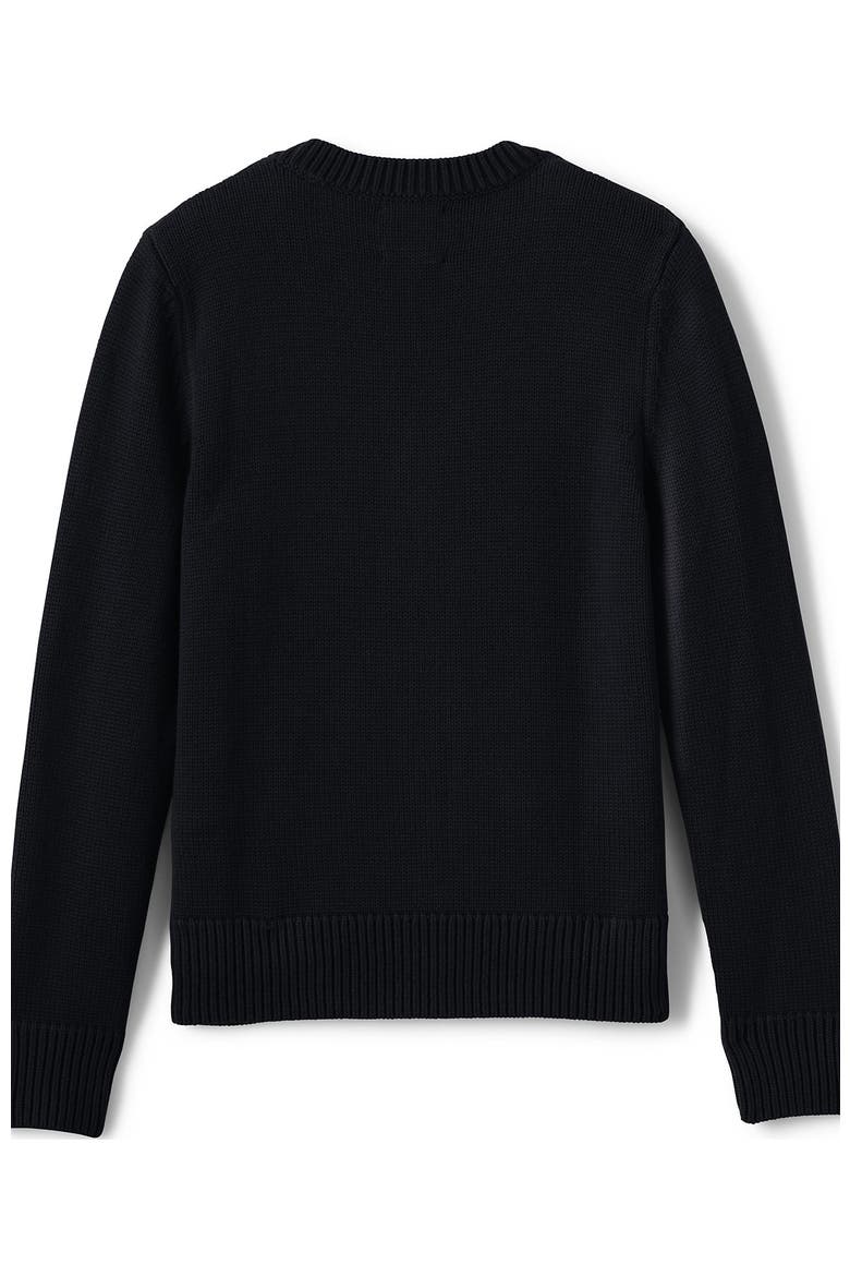 School Uniform  Cotton Modal Button Front Cardigan Sweater, Alternate, color, Black