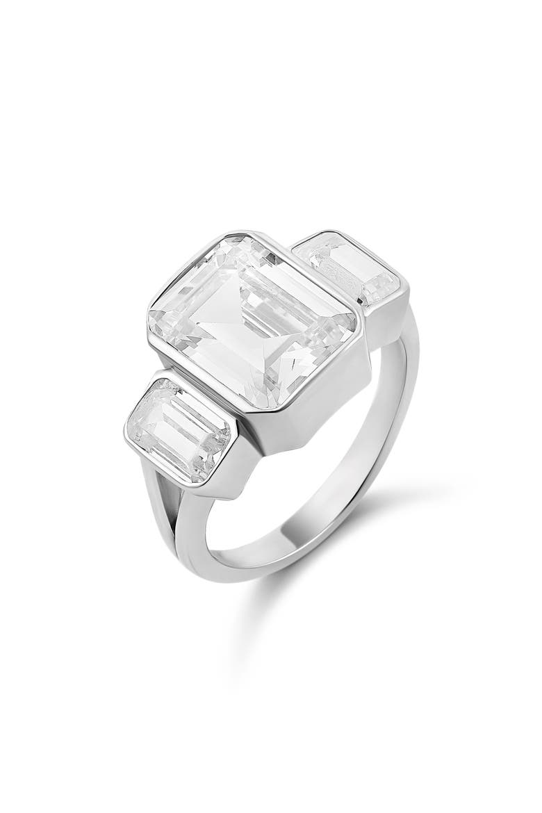 Cubic Zirconia Ring, Main, color, SILVER