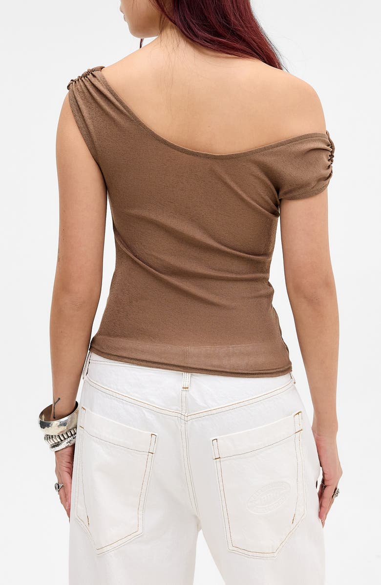 BDG Urban Outfitters Fia Off the Shoulder Crop Top, Alternate, color, Brown