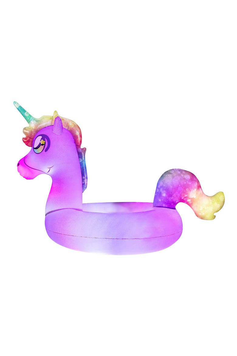 Large LED Unicorn Tube Pool Float, Main, color, PINK
