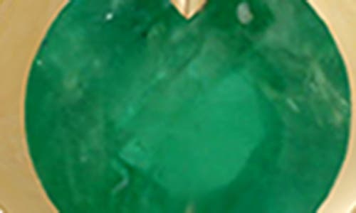 Valani Atelier Elegance Emerald Geometric Pendant Necklace In 14k Yellow Gold