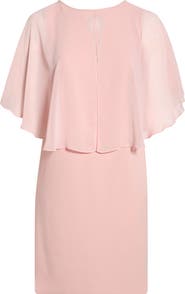 Connected Apparel Cape Midi Dress