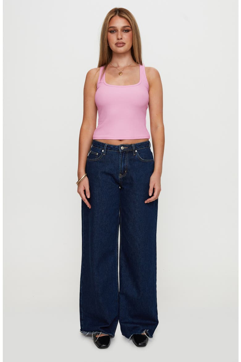 Baseline Square Neck Crop Rib Tank, Alternate, color, PALE PINK