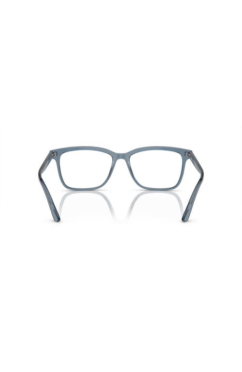 Prada 56mm Rectangle Optical Glasses In Blue