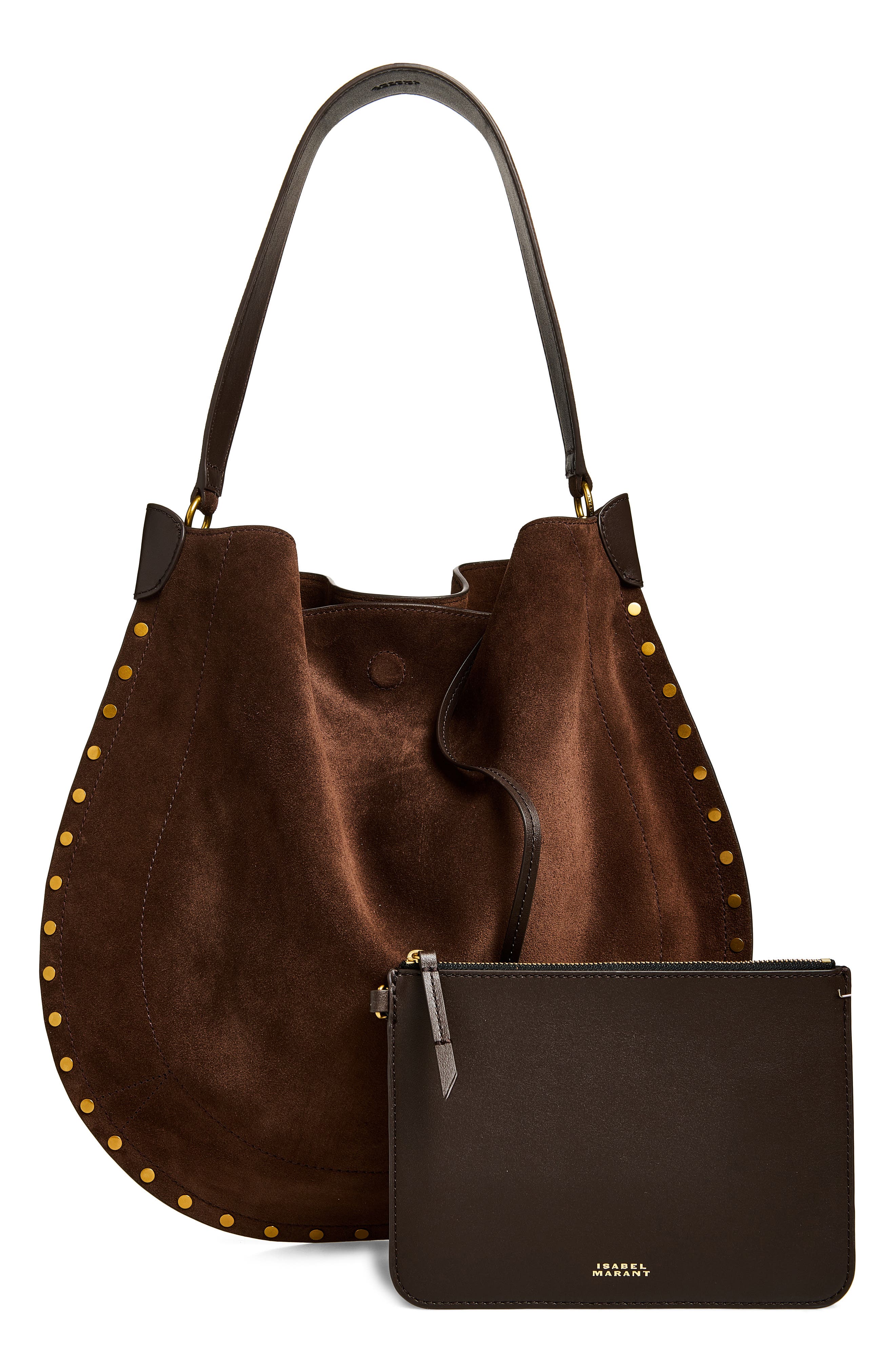 Oskan Suede Hobo Bag, Alternate, color, COFFEE