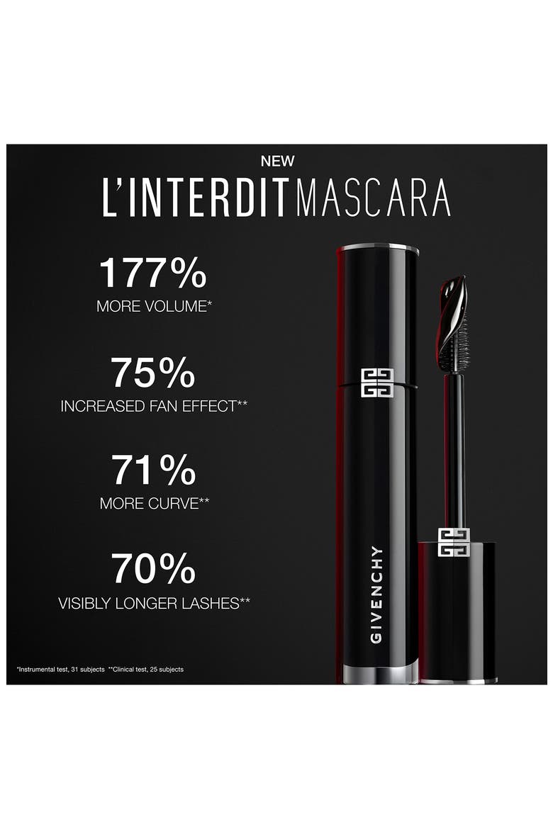 L'Interdit Volumizing & Lengthening Mascara, Alternate, color, BLACK